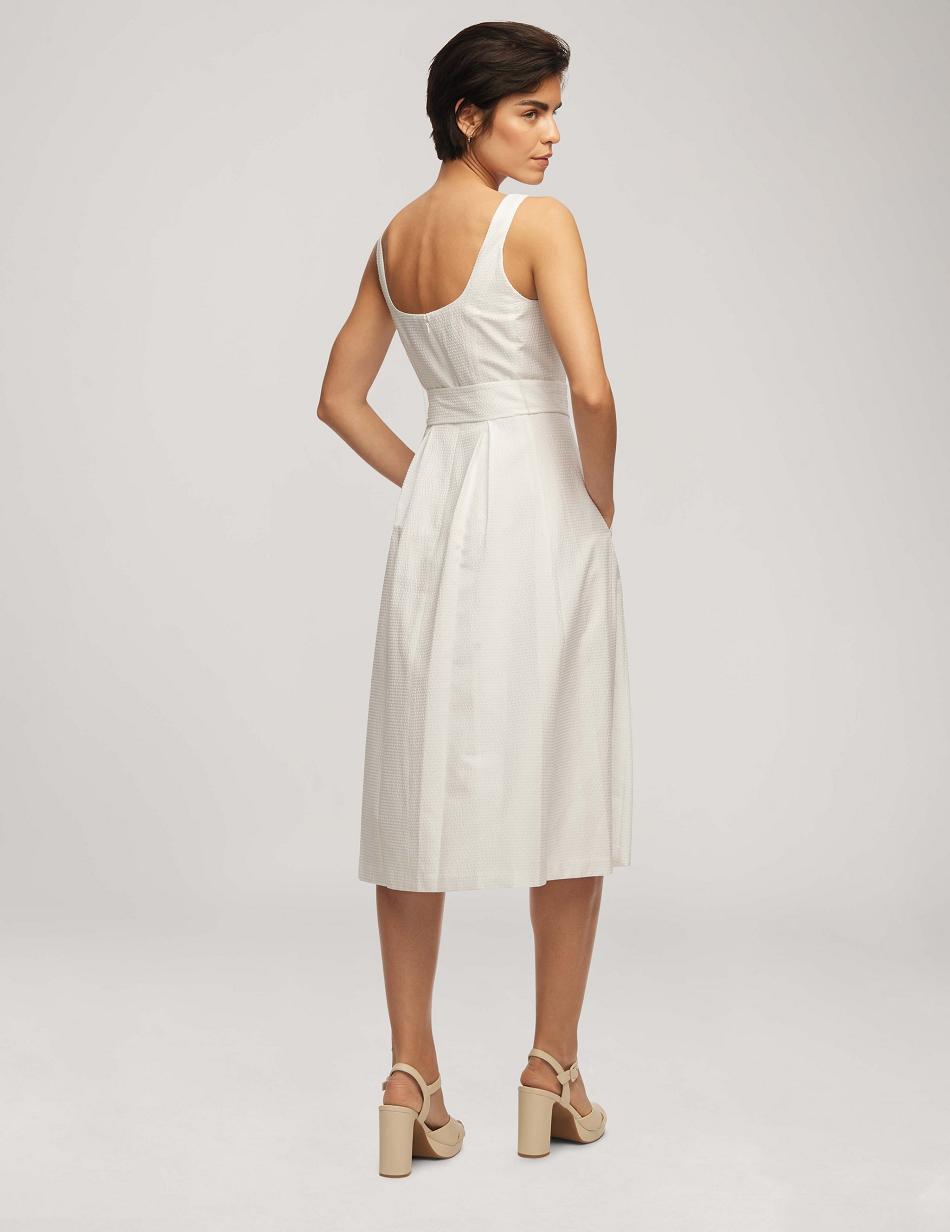 Peignoir Anne Klein Seersucker Topsitch Midi With Pleats   | ISM-9751896